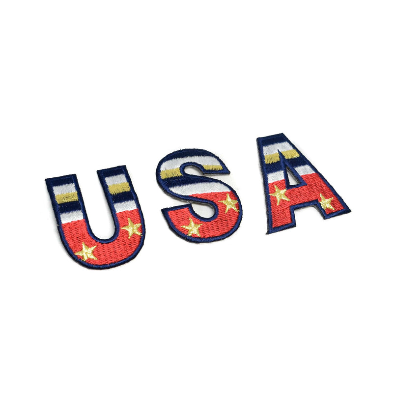 Embroidered USA Iron-On Patch