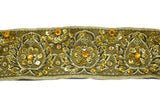 Embroidered Jacquard Trim with Sequins