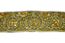 Embroidered Jacquard Trim with Sequins