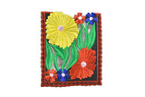 Embroidered Floral Applique Square Sew-On 6 x 5