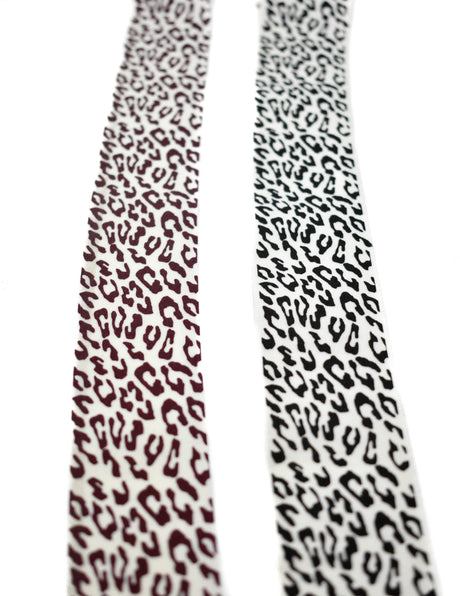 Fold-Over Elastic Leopard Print 1.63"