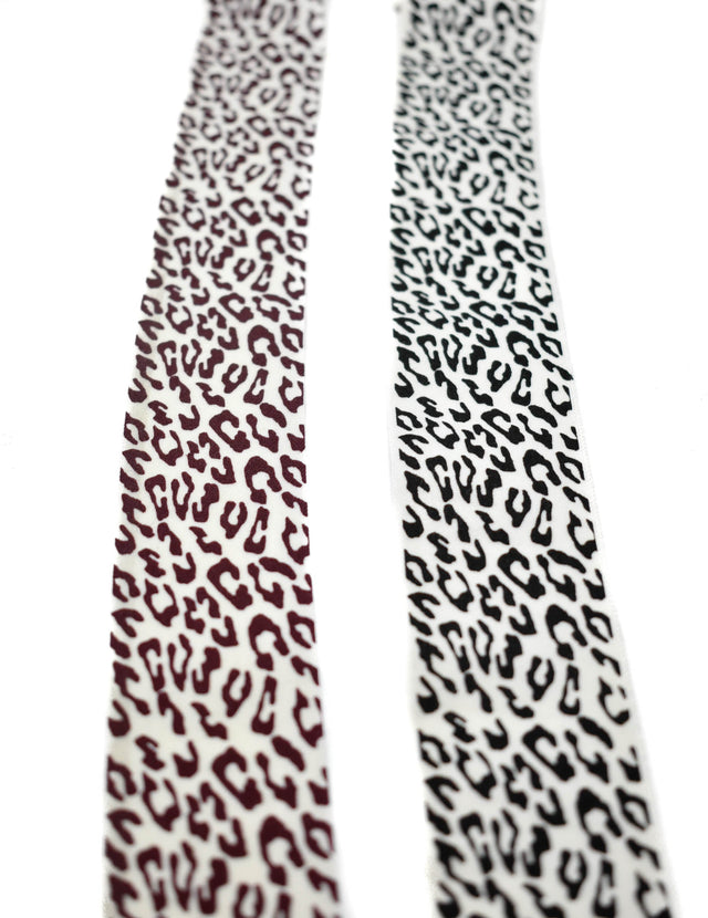 Fold-Over Elastic Leopard Print 1.63"