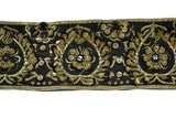 Embroidered Jacquard Trim with Sequins