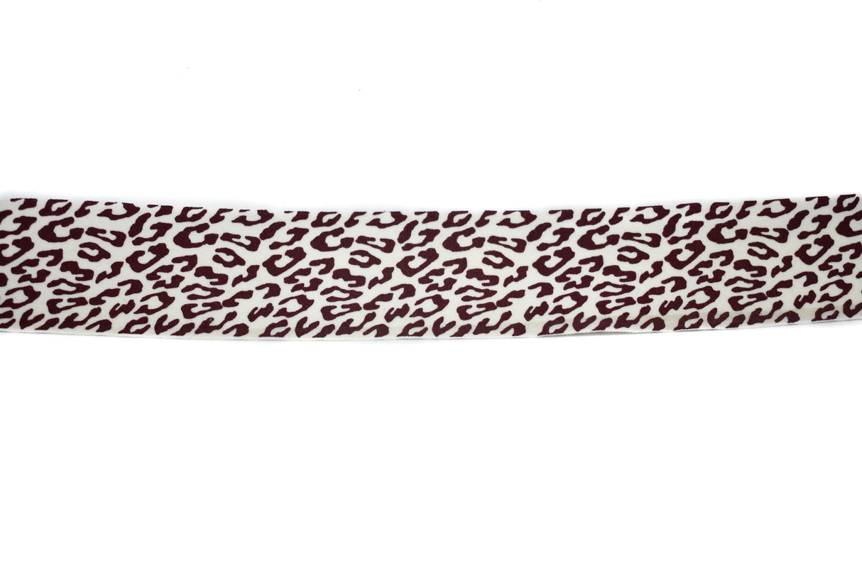 Fold-Over Elastic Leopard Print 1.63"