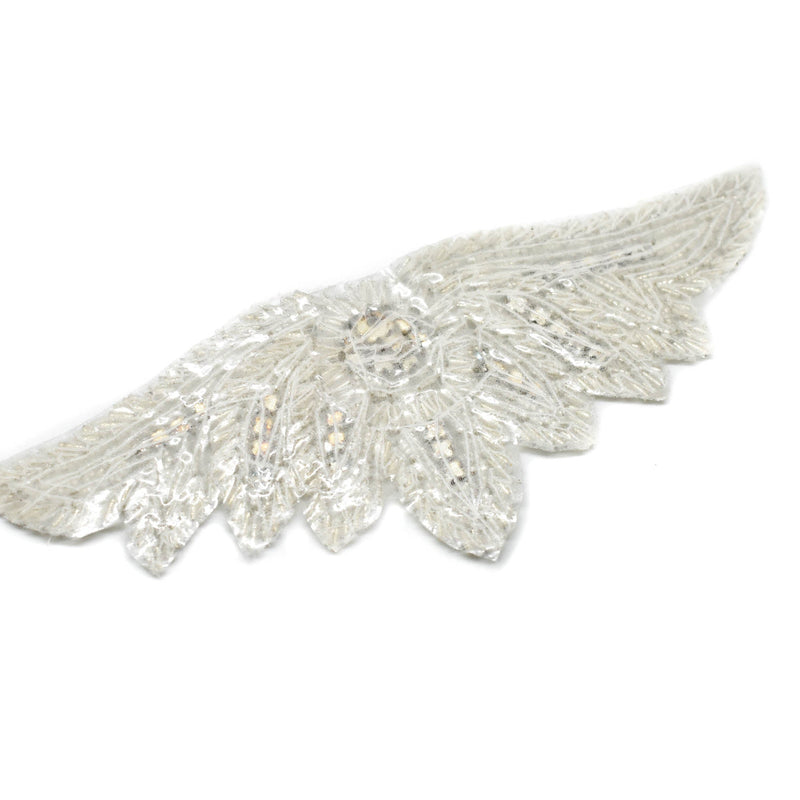 Beaded Rhinestone Angel Wing Applique