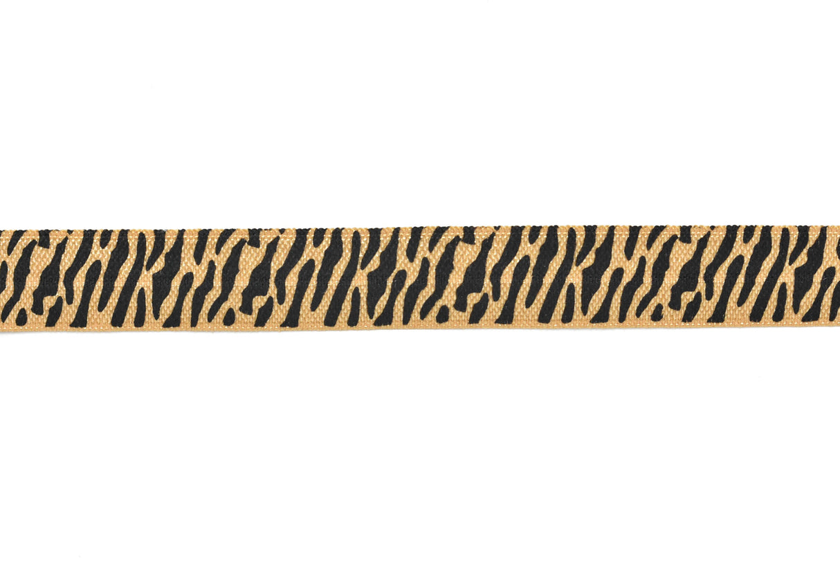 Fold-Over Elastic Tiger Print 0.63"