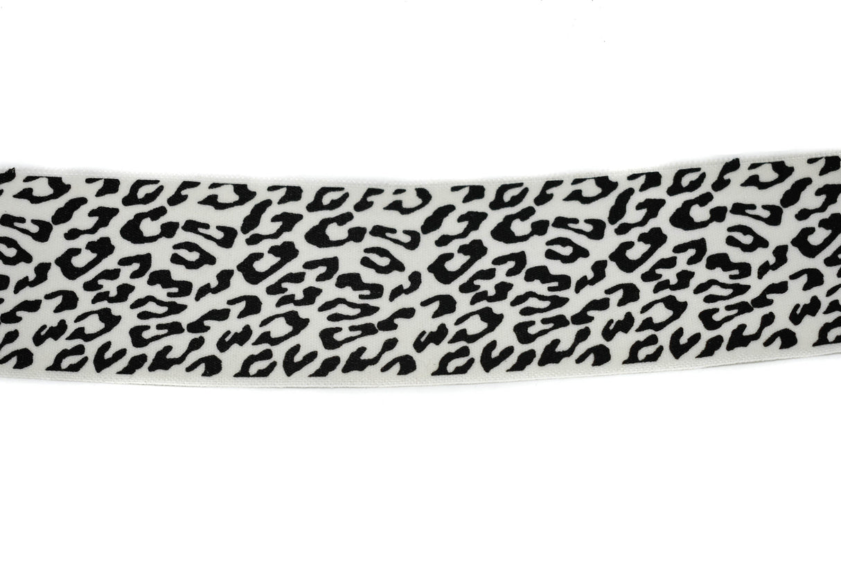 Fold-Over Elastic Leopard Print 1.63"