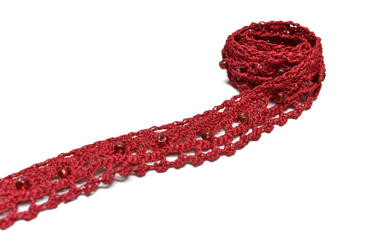 Crochet Beaded Trim 0.625 in