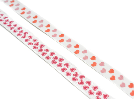 Fold-Over Elastic Heart Print 0.63"