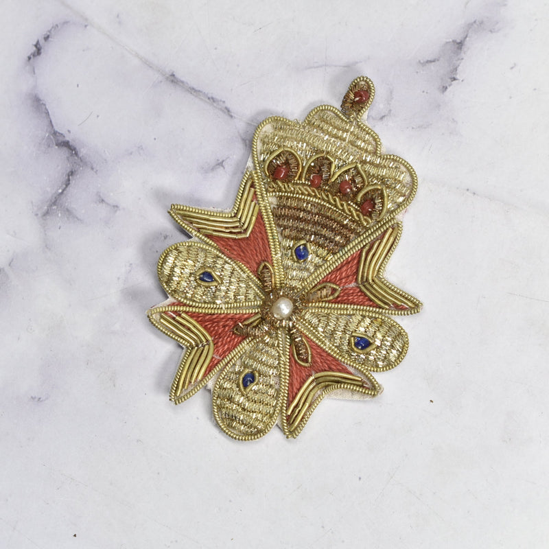 Beaded Royal Seal Applique