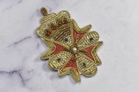 Beaded Royal Seal Applique