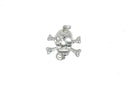 Rhinestone Pirate Skull Connector Charm 2.75"