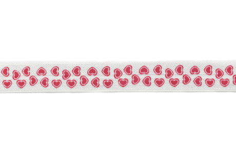 Fold-Over Elastic Heart Print 0.63"