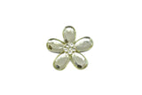 Flower Rhinestone Brooch Fuchsia Pink 1.50"