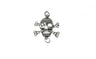 Rhinestone Pirate Skull Connector Charm 2.75"