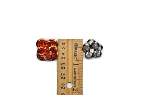 Crystal Flower Buttons