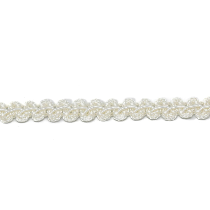 Braided Gimp Trim Ivory 2/5"