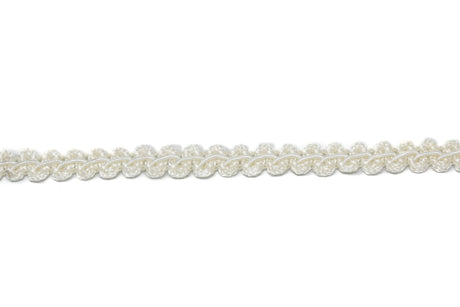 Braided Gimp Trim Ivory 2/5"