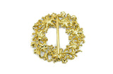 Gold Floral Wreath Ribbon Slider 3x3