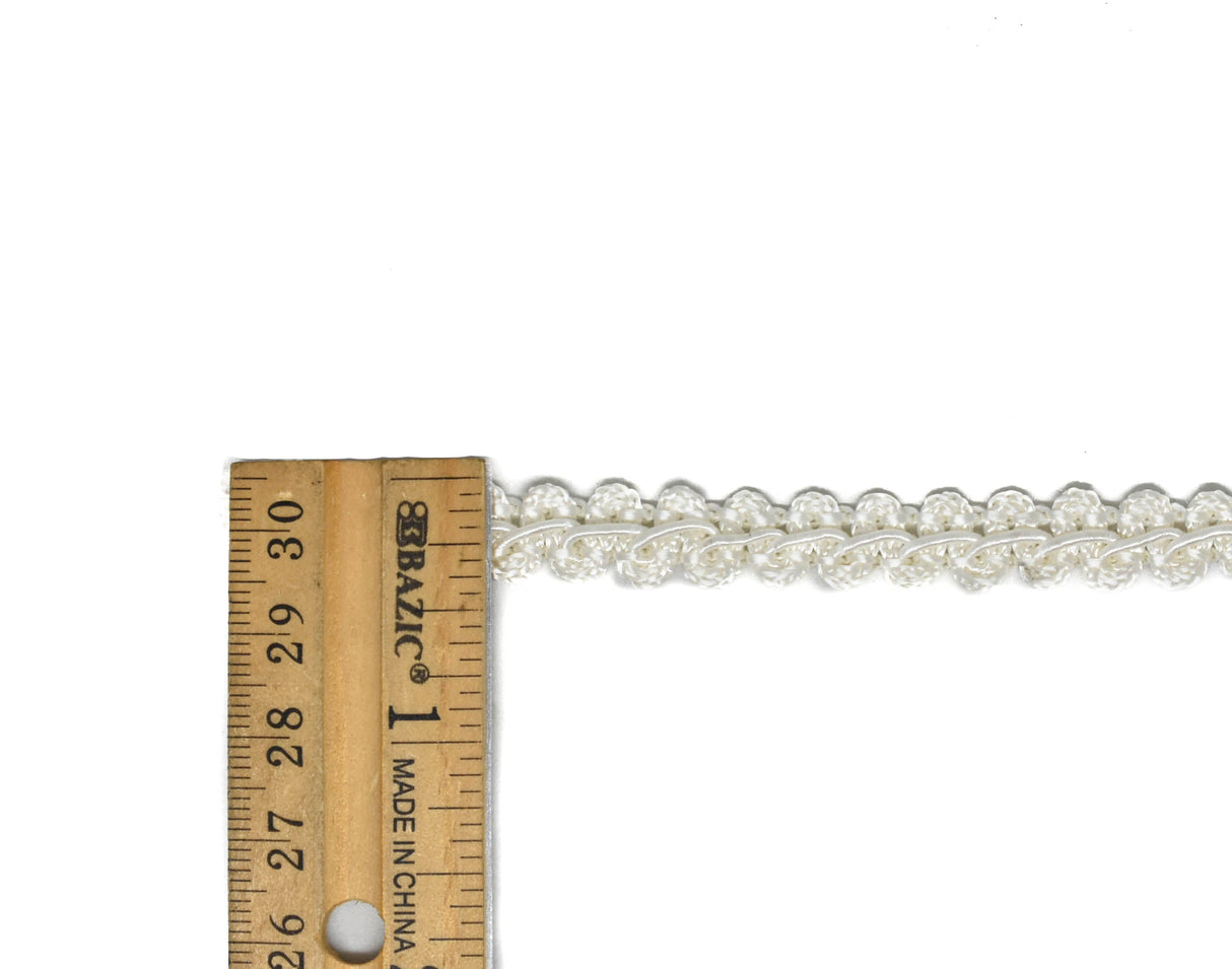 Braided Gimp Trim Ivory 2/5"