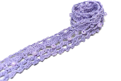 Crochet Beaded Trim 0.625 in