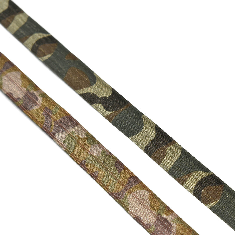 Fold-Over Elastic Camo Print 0.50"