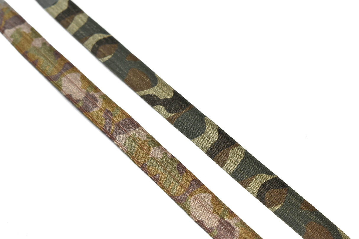 Fold-Over Elastic Camo Print 0.50"
