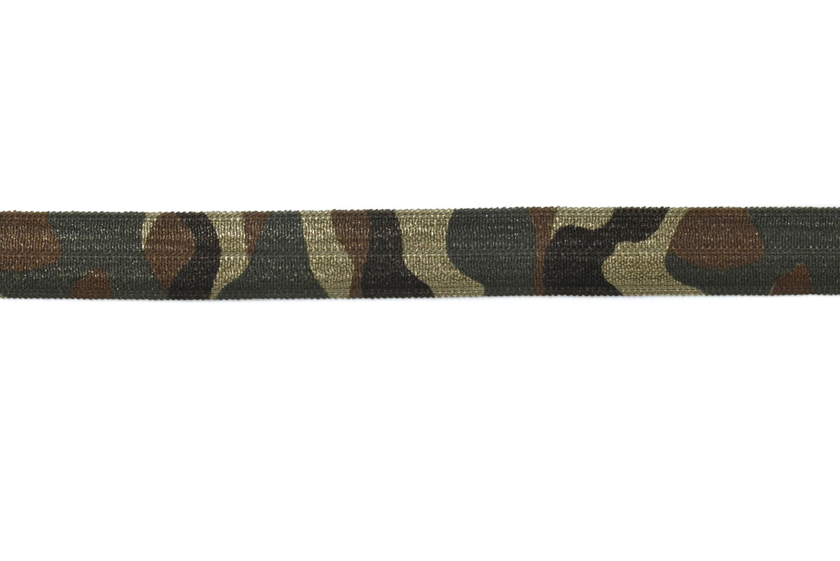 Fold-Over Elastic Camo Print 0.50"