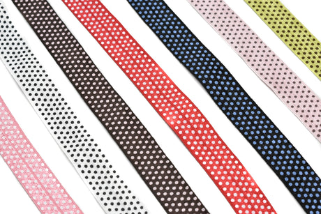 Fold-Over Elastic Polka Dot Print 0.63"