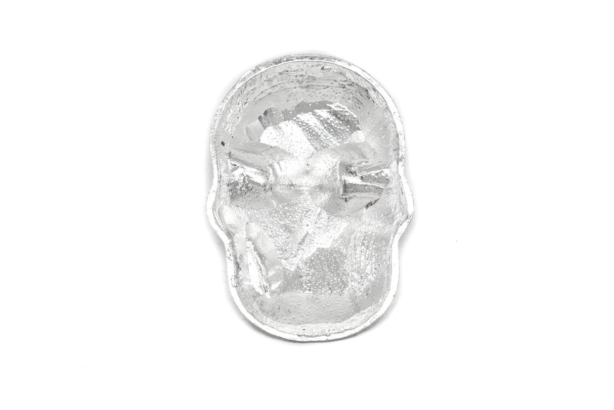 Rhinestone Skull Brooch 3.25 x 2.25