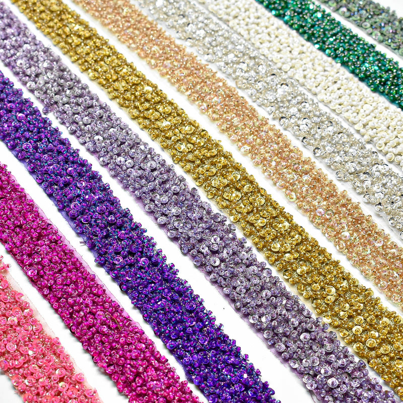 Beaded Sequin Trim 1 Inch