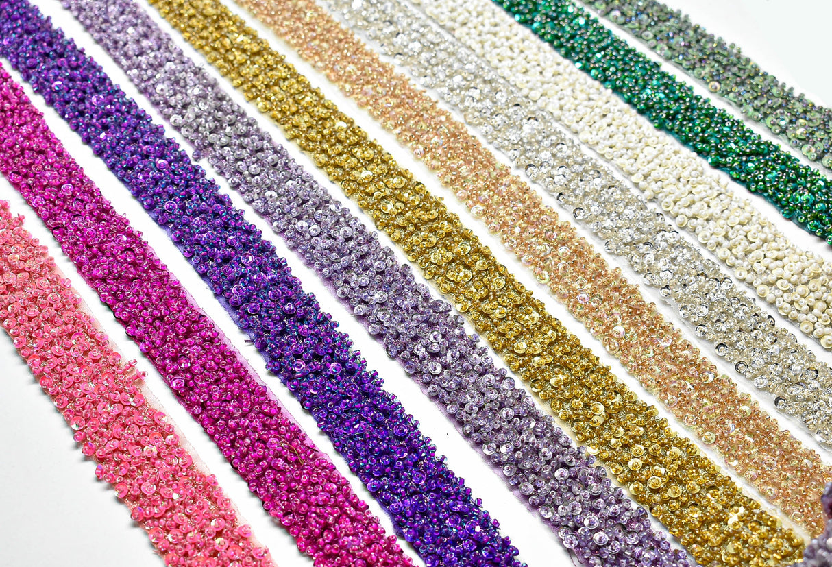 Beaded Sequin Trim 1 Inch