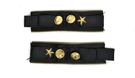 Epaulet Black Gold Military Shoulder