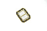 Rhinestone Ribbon Slider Buckle Gold