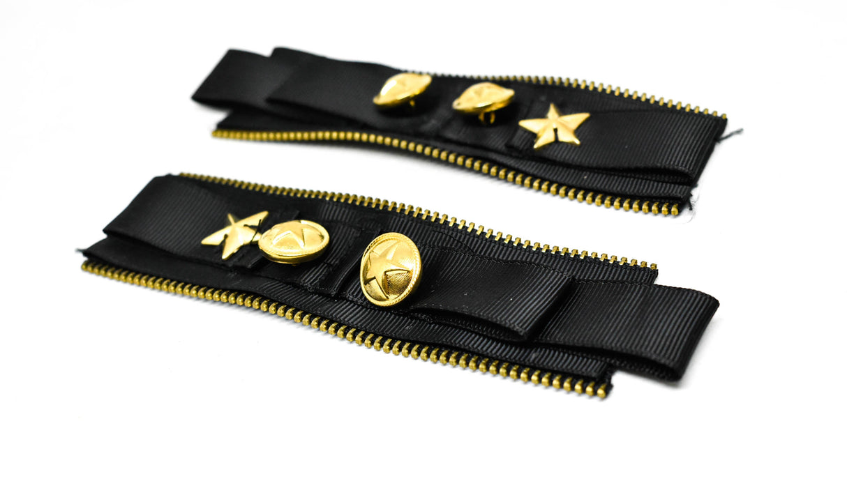 Epaulet Black Gold Military Shoulder