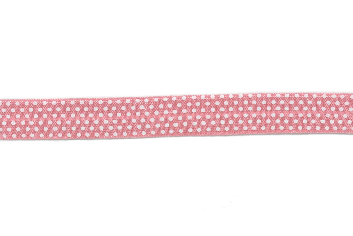 Fold-Over Elastic Polka Dot Print 0.63"