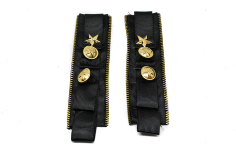 Epaulet Black Gold Military Shoulder