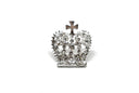 Rhinestone Crown Brooch Gold Silver