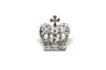Rhinestone Crown Brooch Gold Silver
