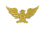 Embroidered Eagle Iron-On Patch Gold