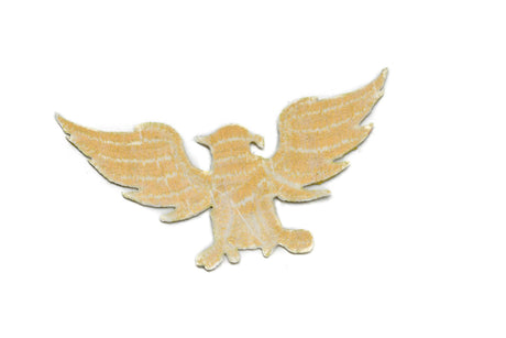 Embroidered Eagle Iron-On Patch Gold