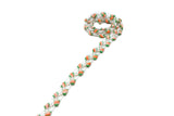 Floral Gimp Trim 0.38" White Tape