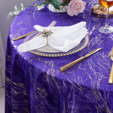 Round Velvet Tablecloth 132" Regency Purple