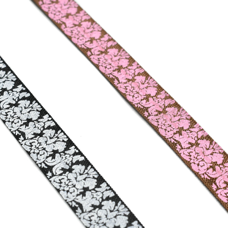 Fold-Over Elastic Damask Print 0.63"