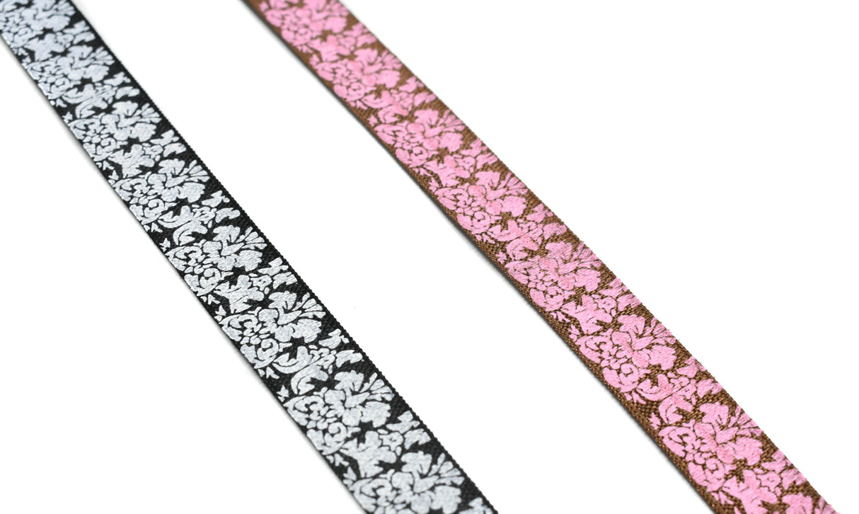Fold-Over Elastic Damask Print 0.63"