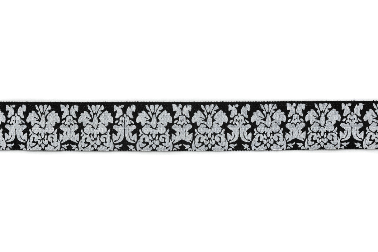 Fold-Over Elastic Damask Print 0.63"
