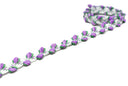 Floral Gimp Trim 0.38" White Tape
