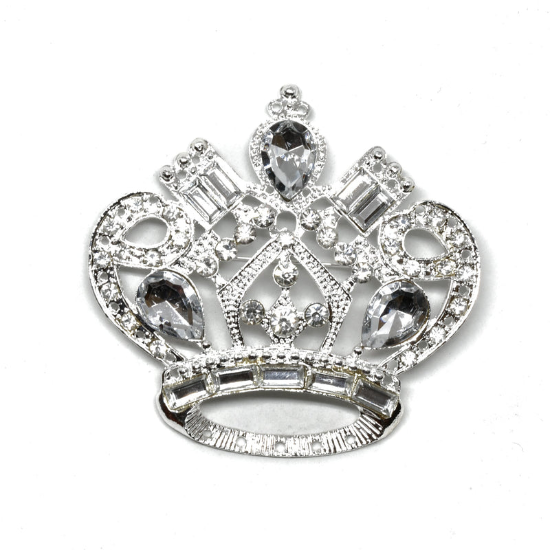 Crown Rhinestone Brooch