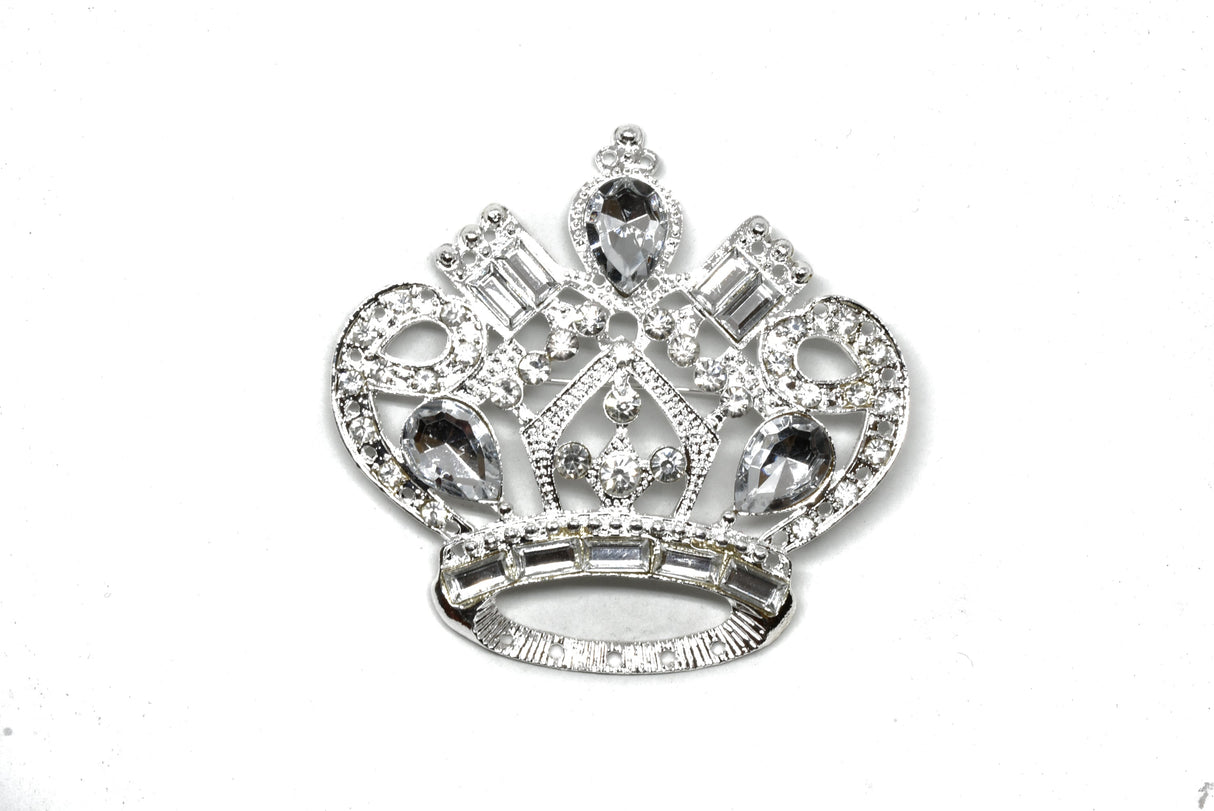 Crown Rhinestone Brooch