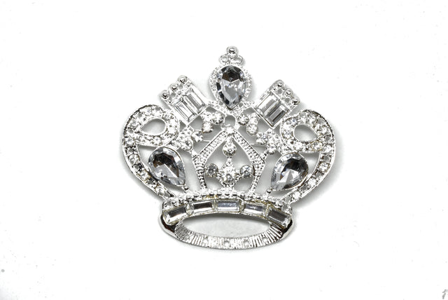 Crown Rhinestone Brooch